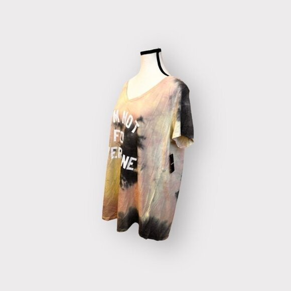 NWT women’s Torrid Girlfriend Tee Signature Jersey Tie Dye Not For Everyone 1 1X - Picture 5 of 11